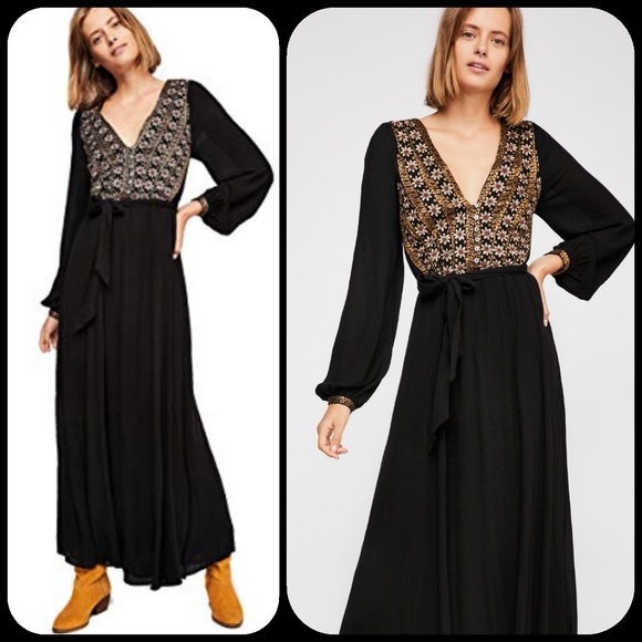 Free People Hearts desire maxi Midi dress - Picture 2 of 8